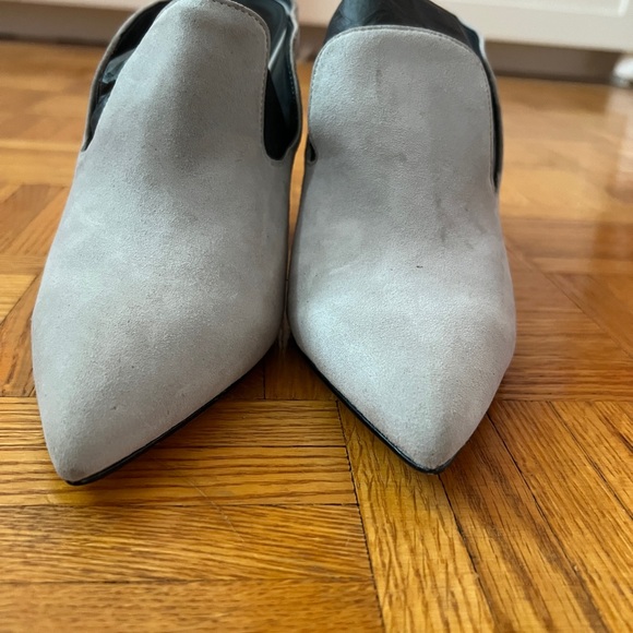 Marc Fisher Grey Suede Heeled Booties - Picture 3 of 5